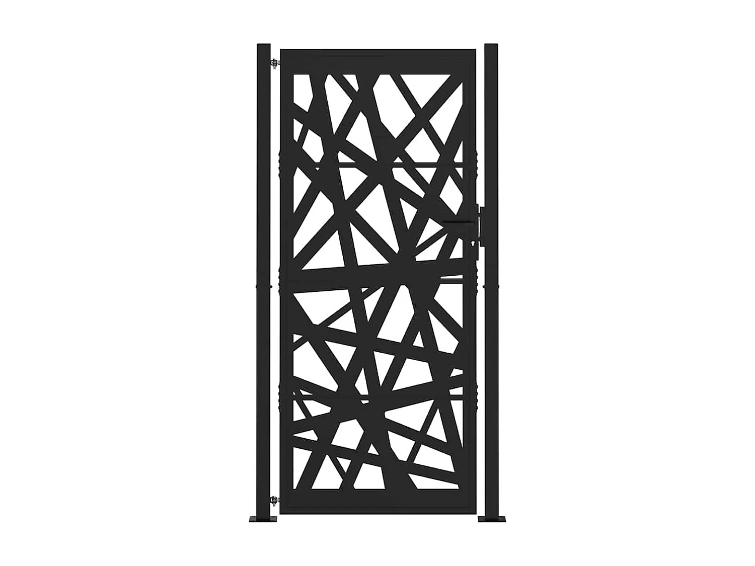 Portail de jardin noir 105x205 cm acier conception de lumière