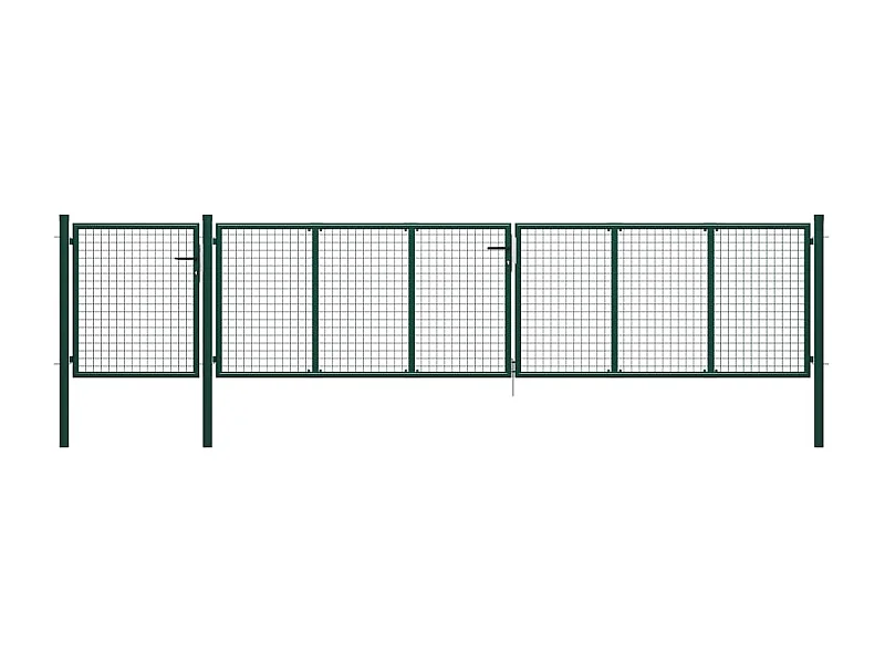 Portail de jardin Acier 500 x 100 cm Vert