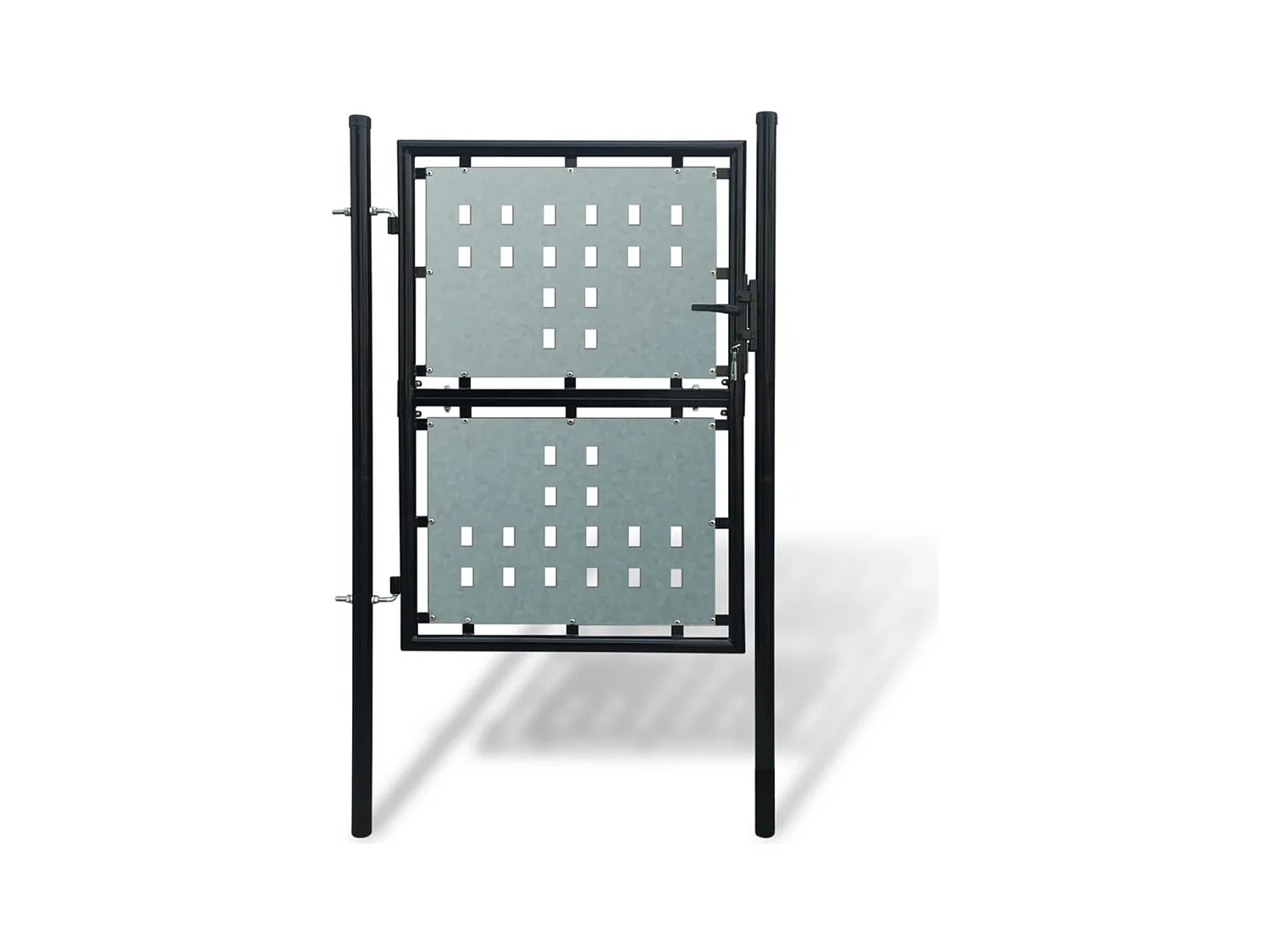 Portail simple de cl?ture Noir 100x250 cm