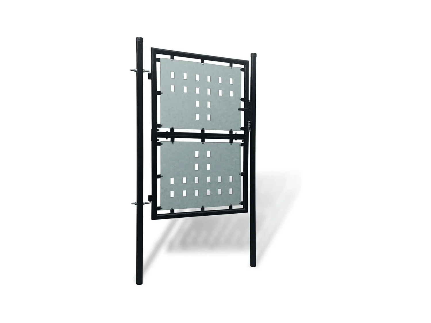 Portail simple de cl?ture Noir 100x250 cm