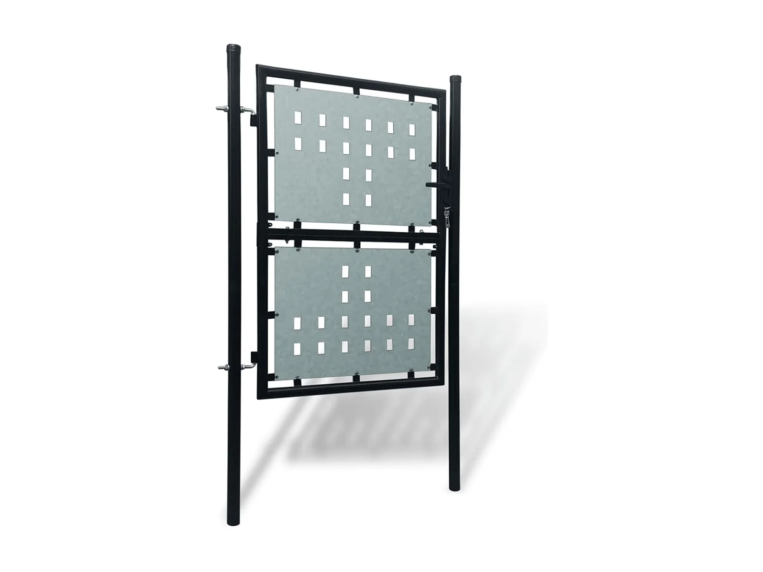 Portail simple de cl?ture Noir 100x250 cm