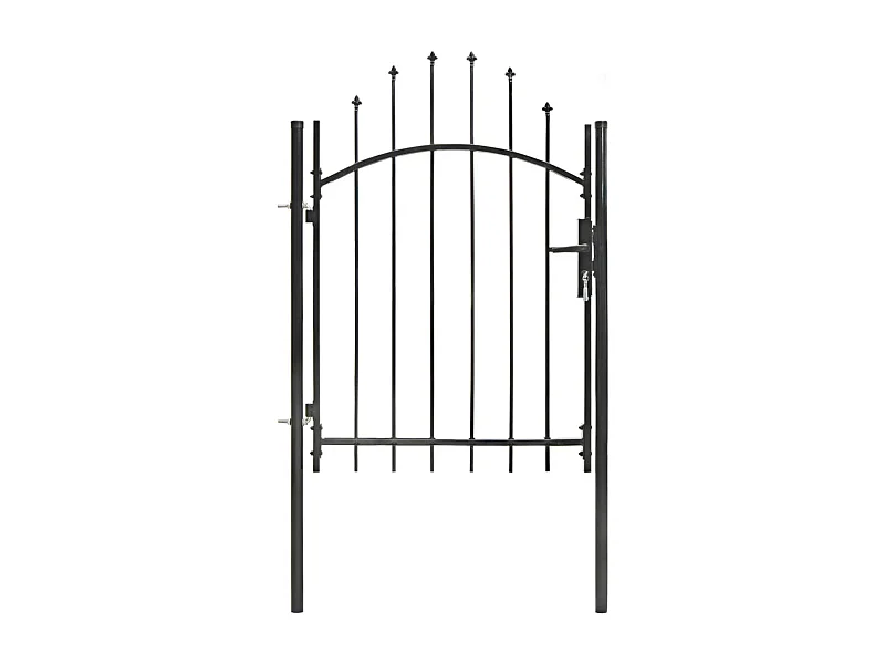 Puerta de jardín de acero 1 x 1,75 m color negro