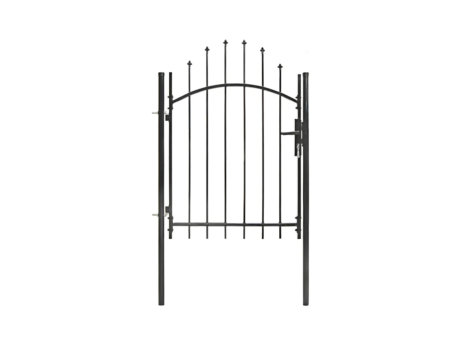 Portail de jardin Acier 1 x 1,75 m Noir