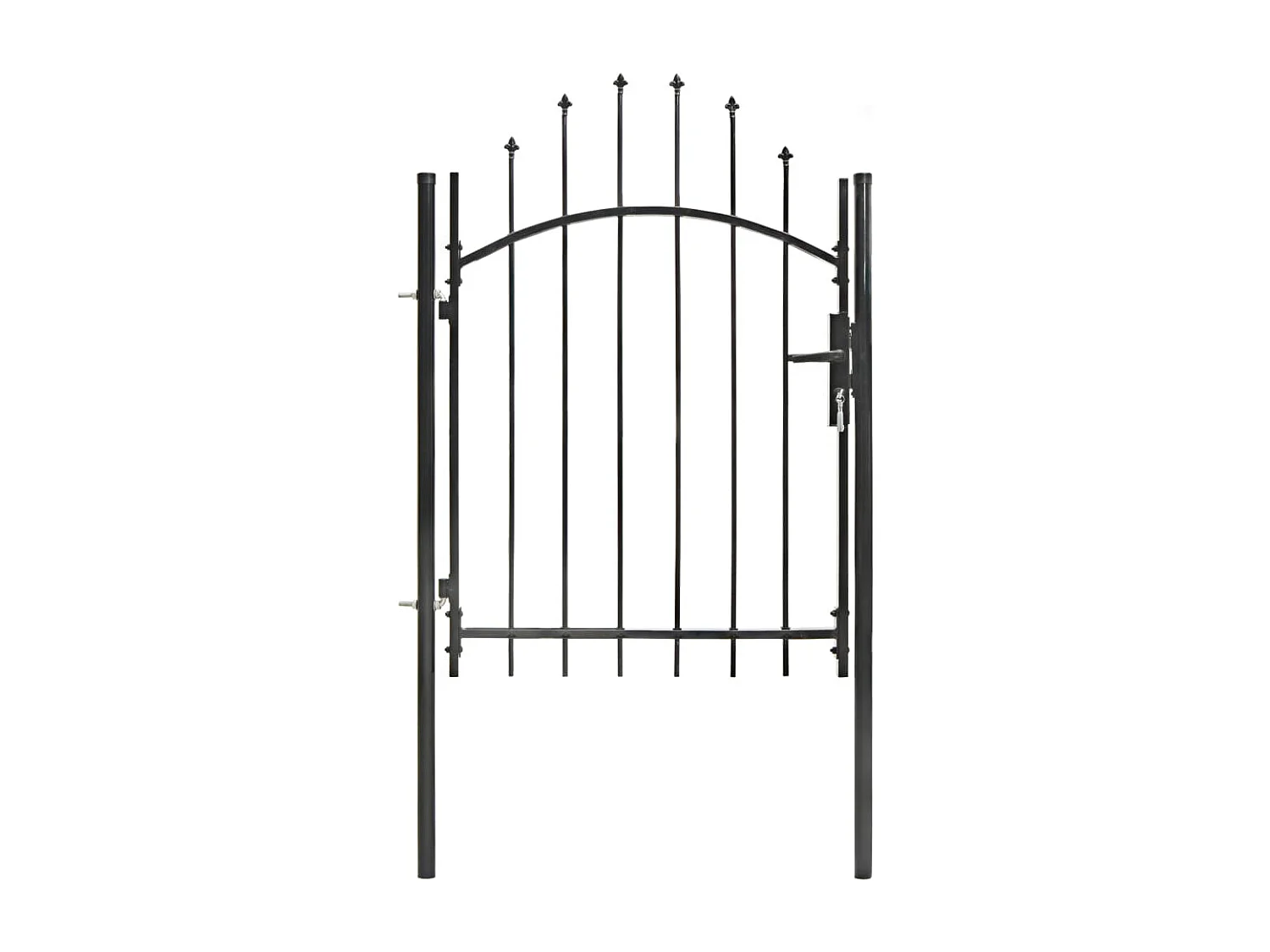 Portail de jardin Acier 1 x 1,75 m Noir