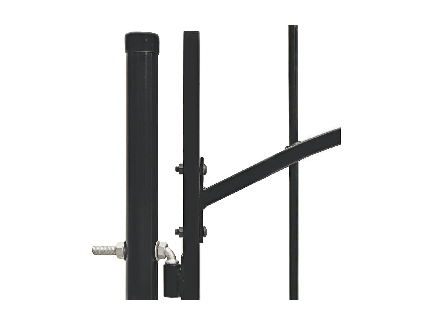 Portail de jardin Acier 1 x 1,75 m Noir
