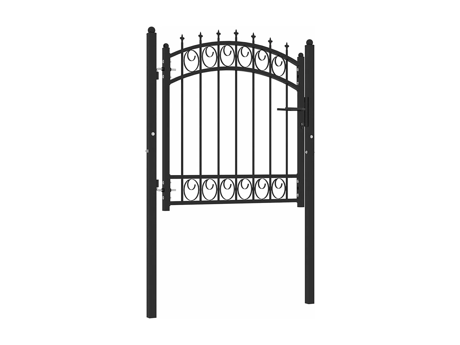 Cancello recinzione con punte Acciaio 100x100 cm Nero