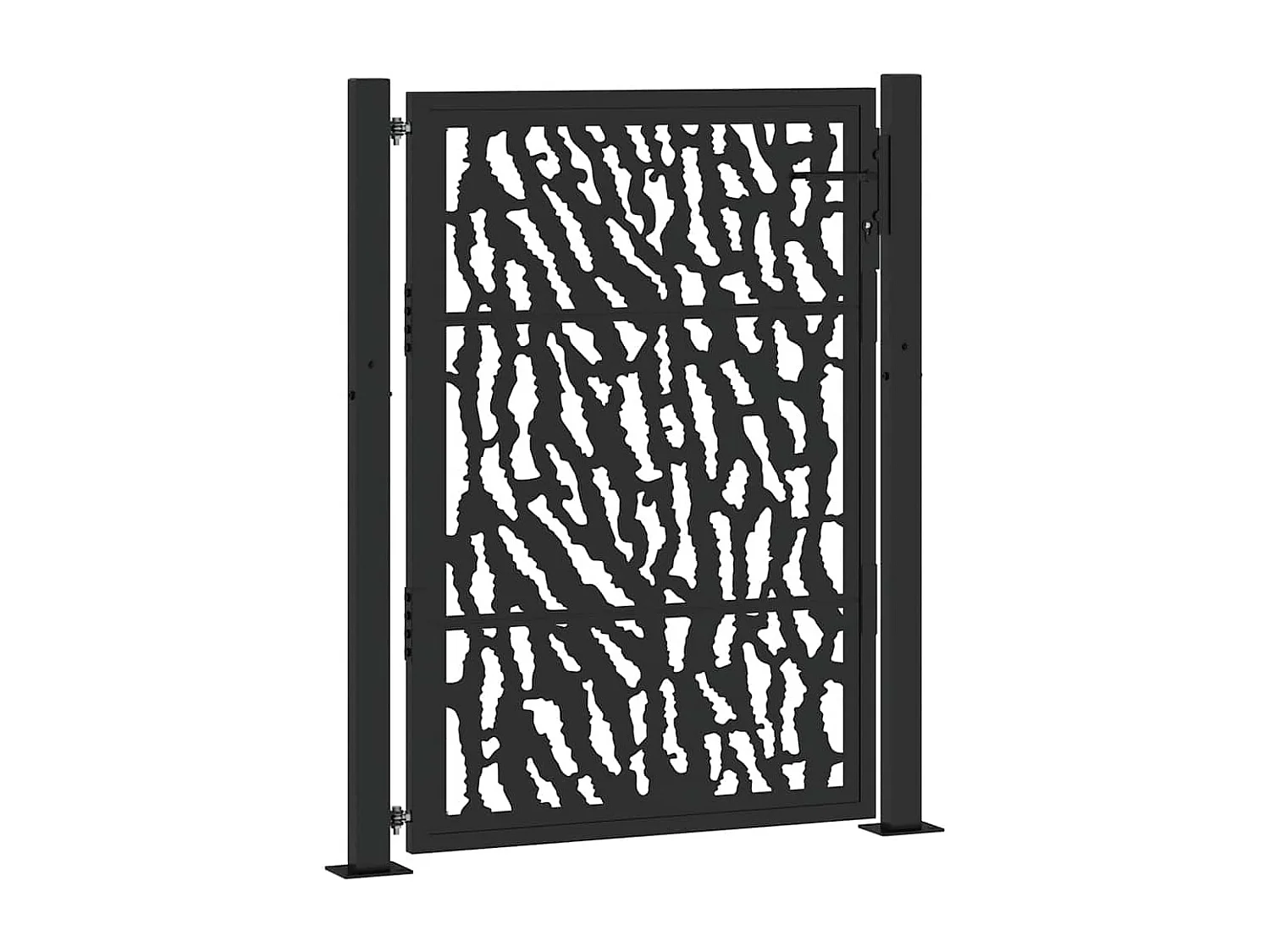 Portail de jardin noir 105x130 cm acier conception de tracés