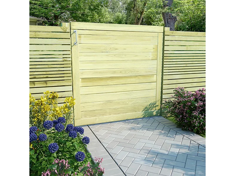 Portail de jardin Bois de pin imprégné 100x100 cm