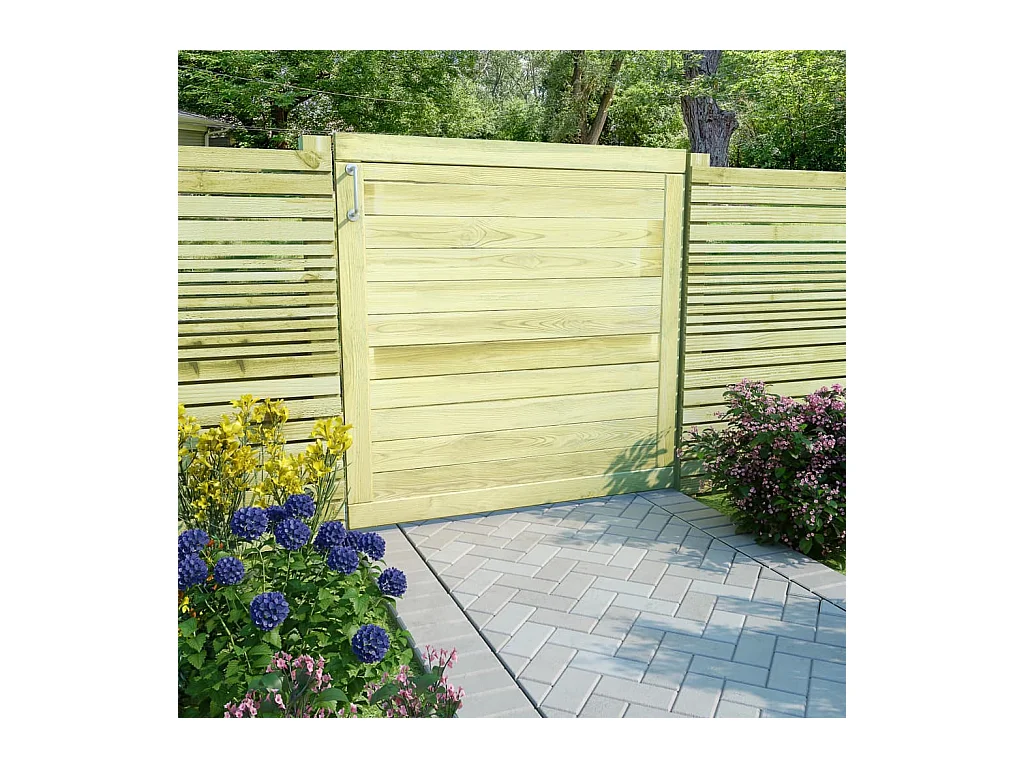 Portail de jardin Bois de pin imprégné 100x100 cm