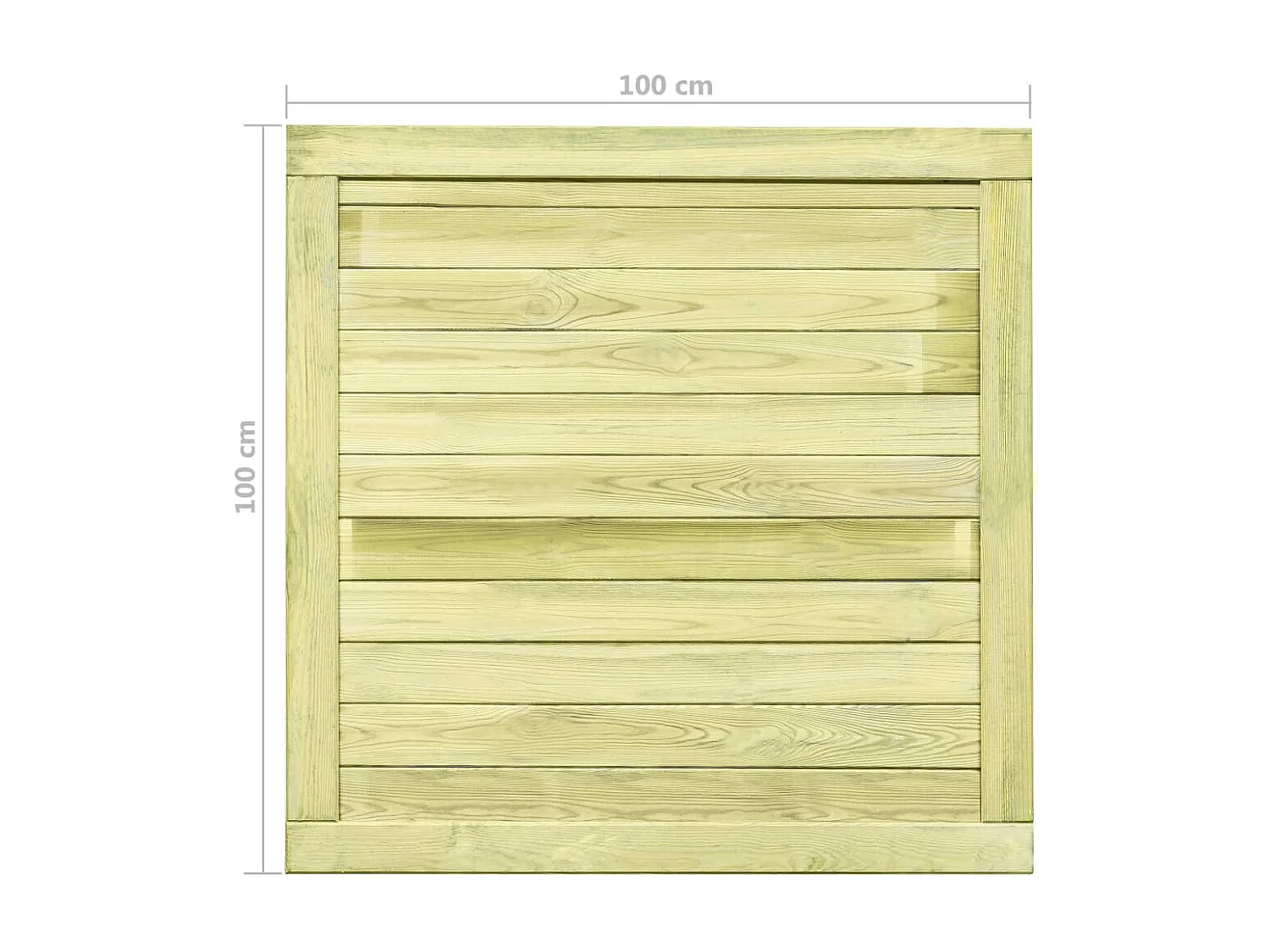 Portail de jardin Bois de pin imprégné 100x100 cm