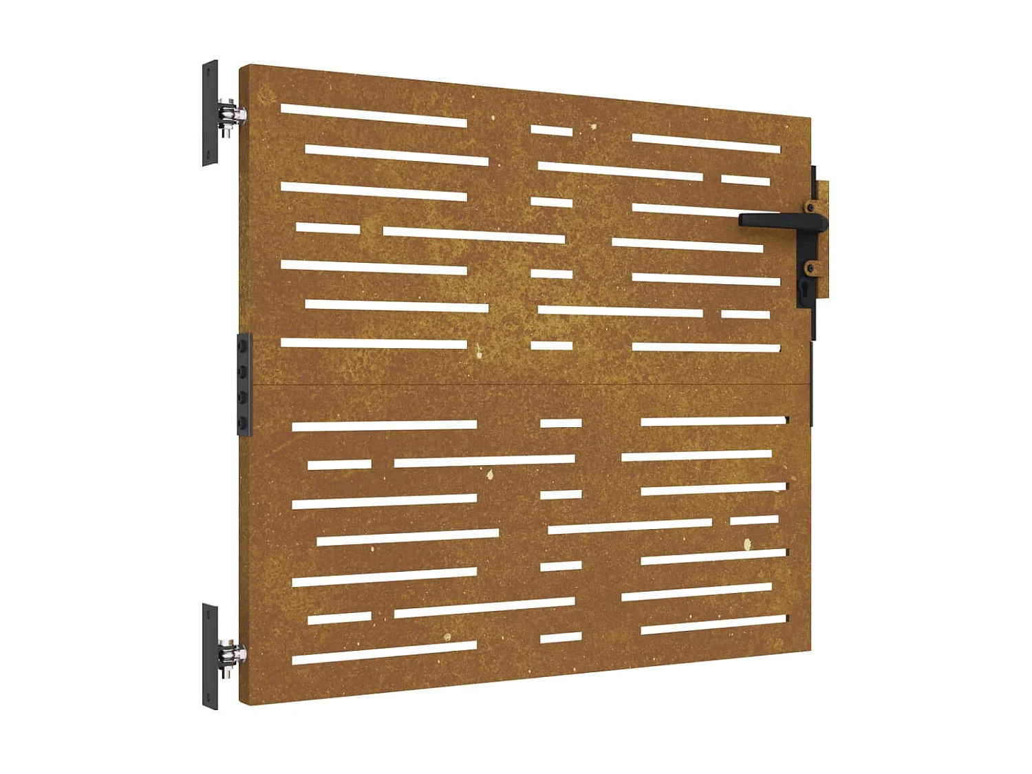 Portail de jardin 85x100 cm acier corten conception de carré