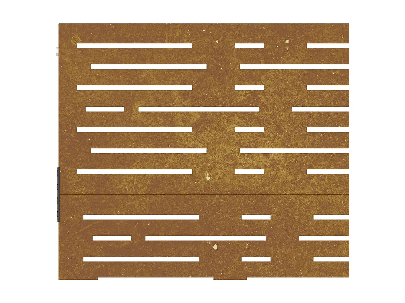 Portail de jardin 85x100 cm acier corten conception de carré