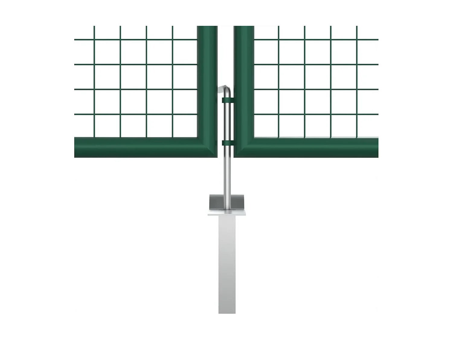 Portail en treillis de jardin acier 390x125 cm vert