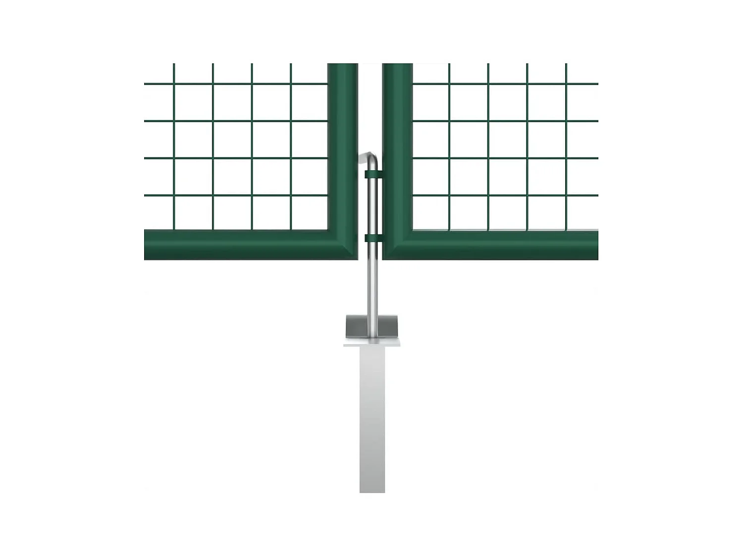 Stahl-Gartentor mit Spalier 390x125 cm grün