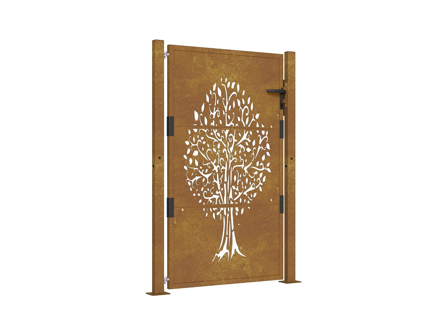 Portail de jardin 105x130 cm acier corten conception de l'arbre