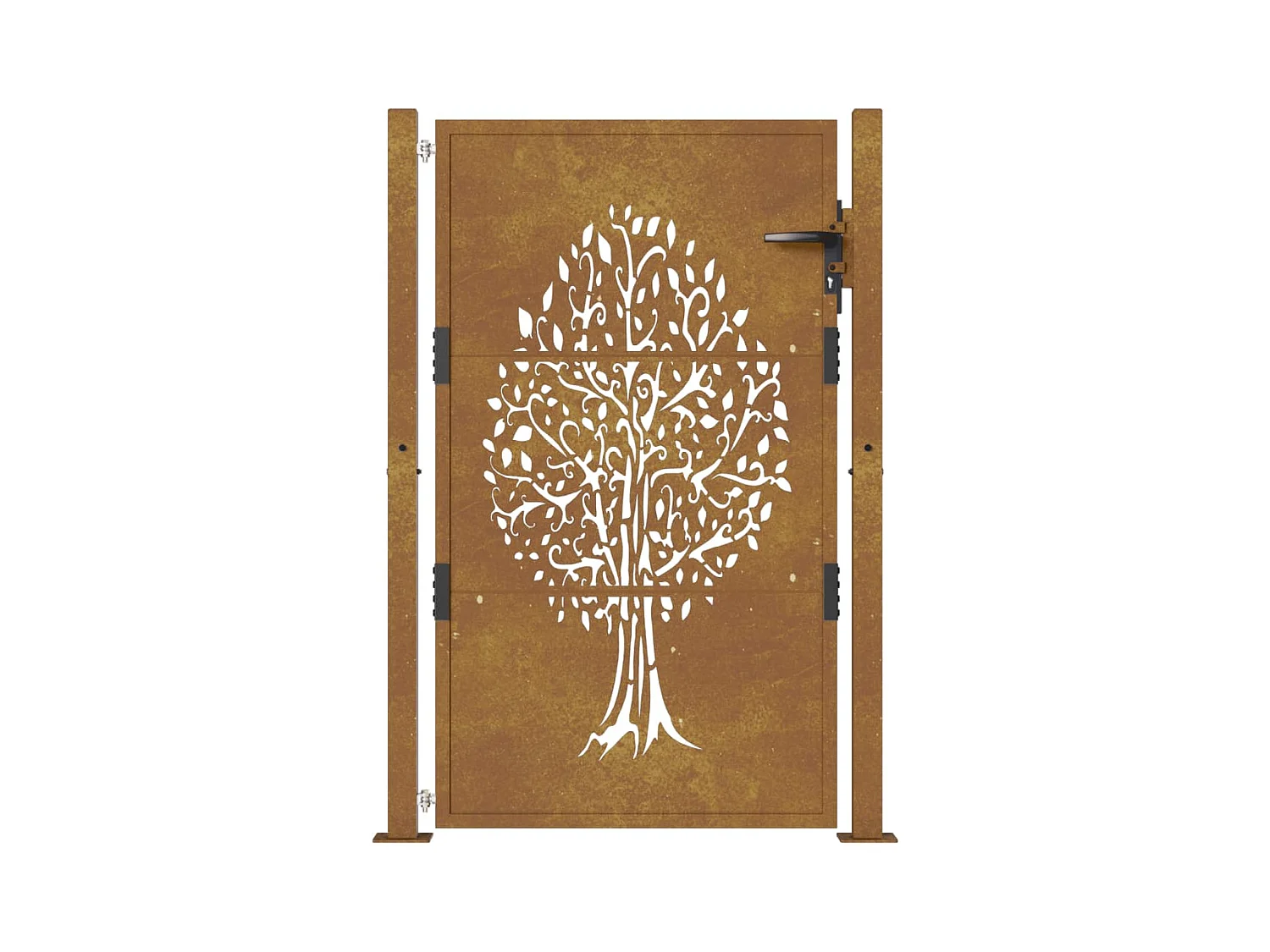 Portail de jardin 105x130 cm acier corten conception de l'arbre
