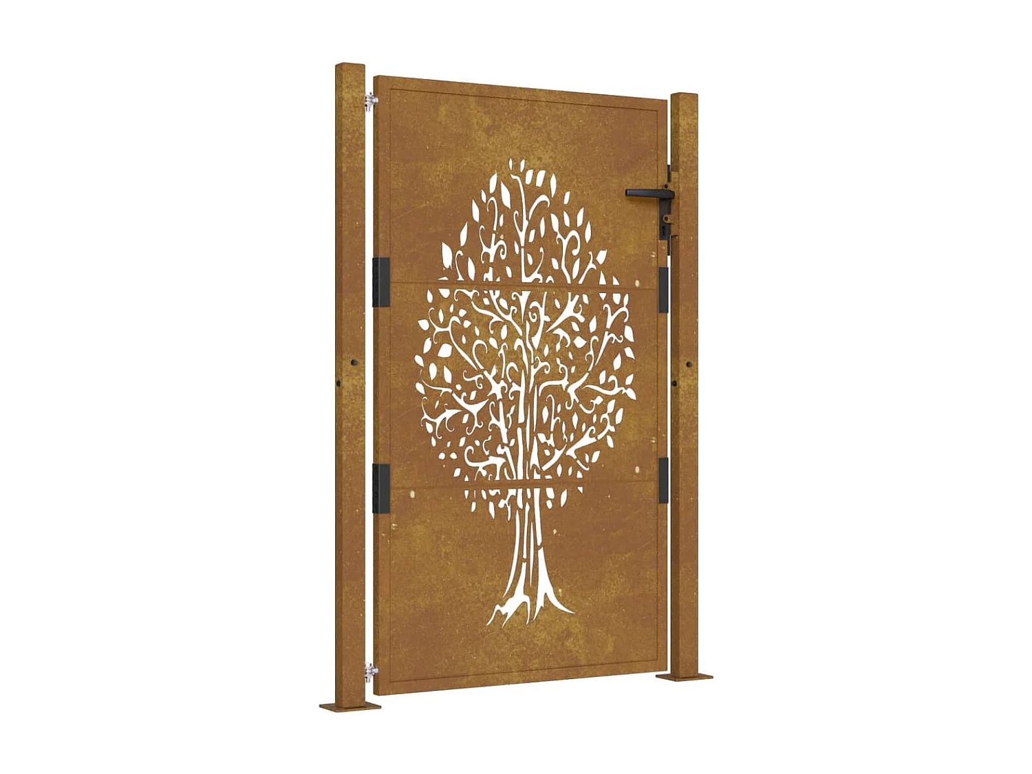 Portail de jardin 105x130 cm acier corten conception de l'arbre