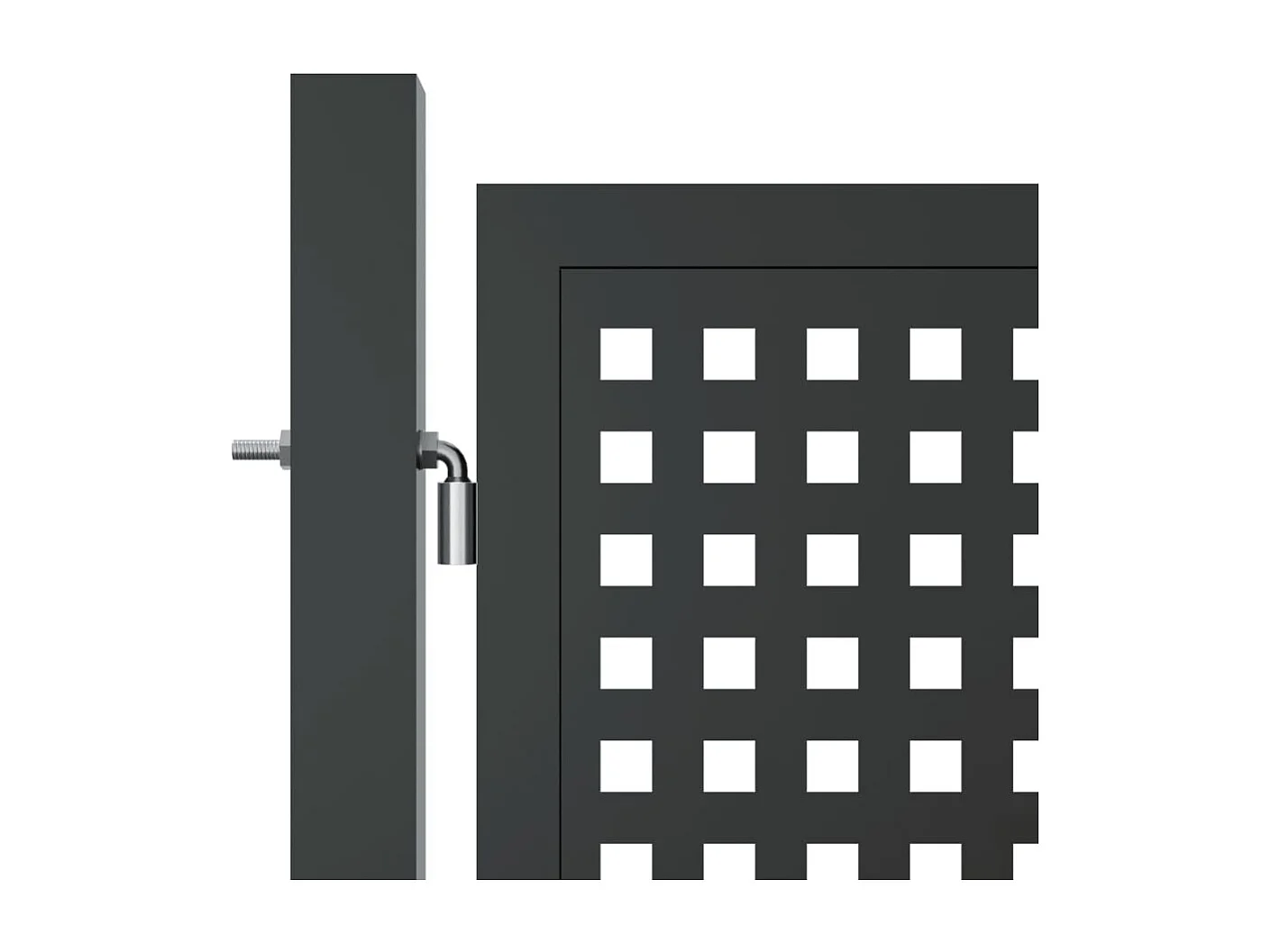 Portail de jardin anthracite 300 x 150 cm acier