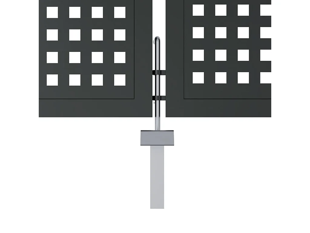 Portail de jardin anthracite 300 x 150 cm acier