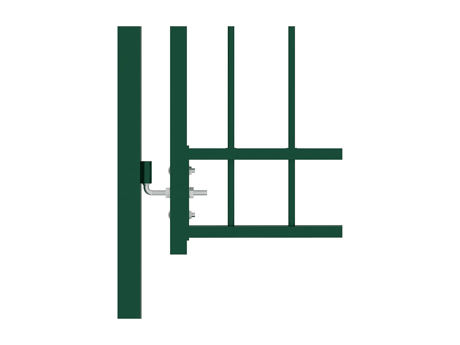 Portão de vedação com espigões Aço 100x200 cm Verde