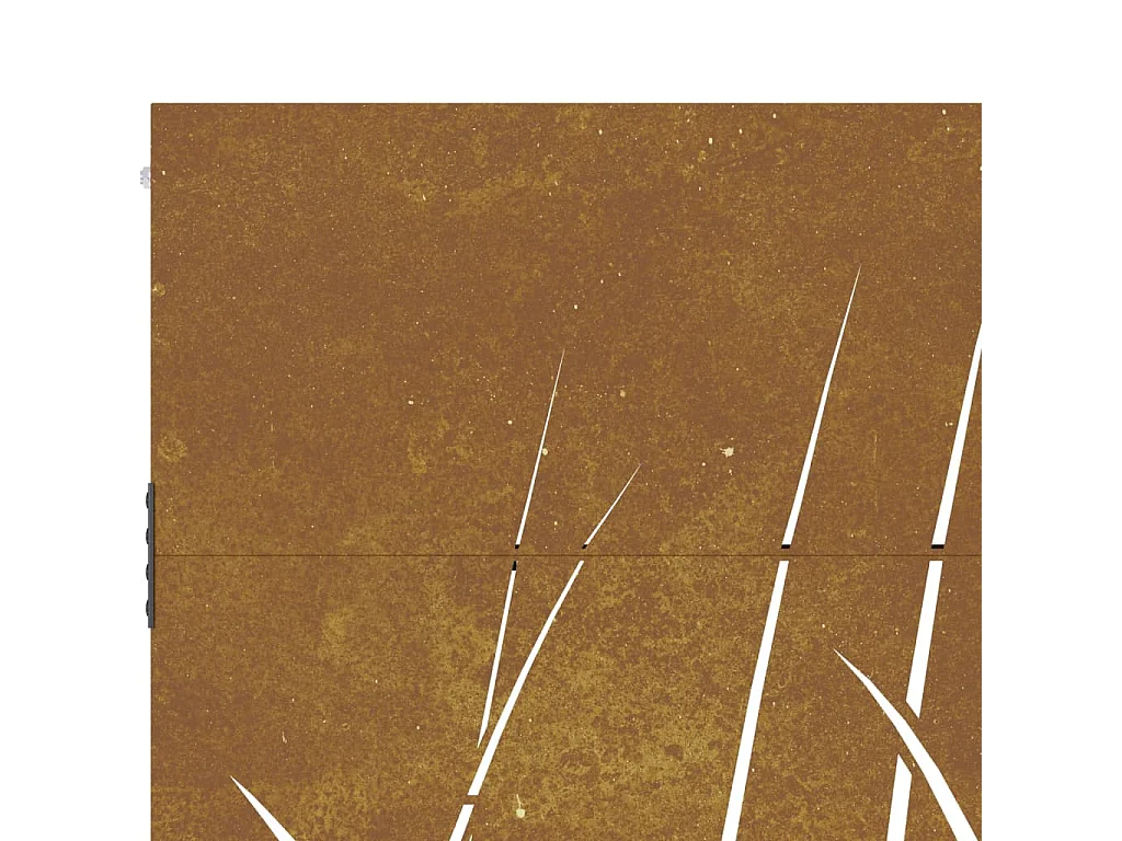 Portail de jardin 85x150 cm acier corten conception d'herbe