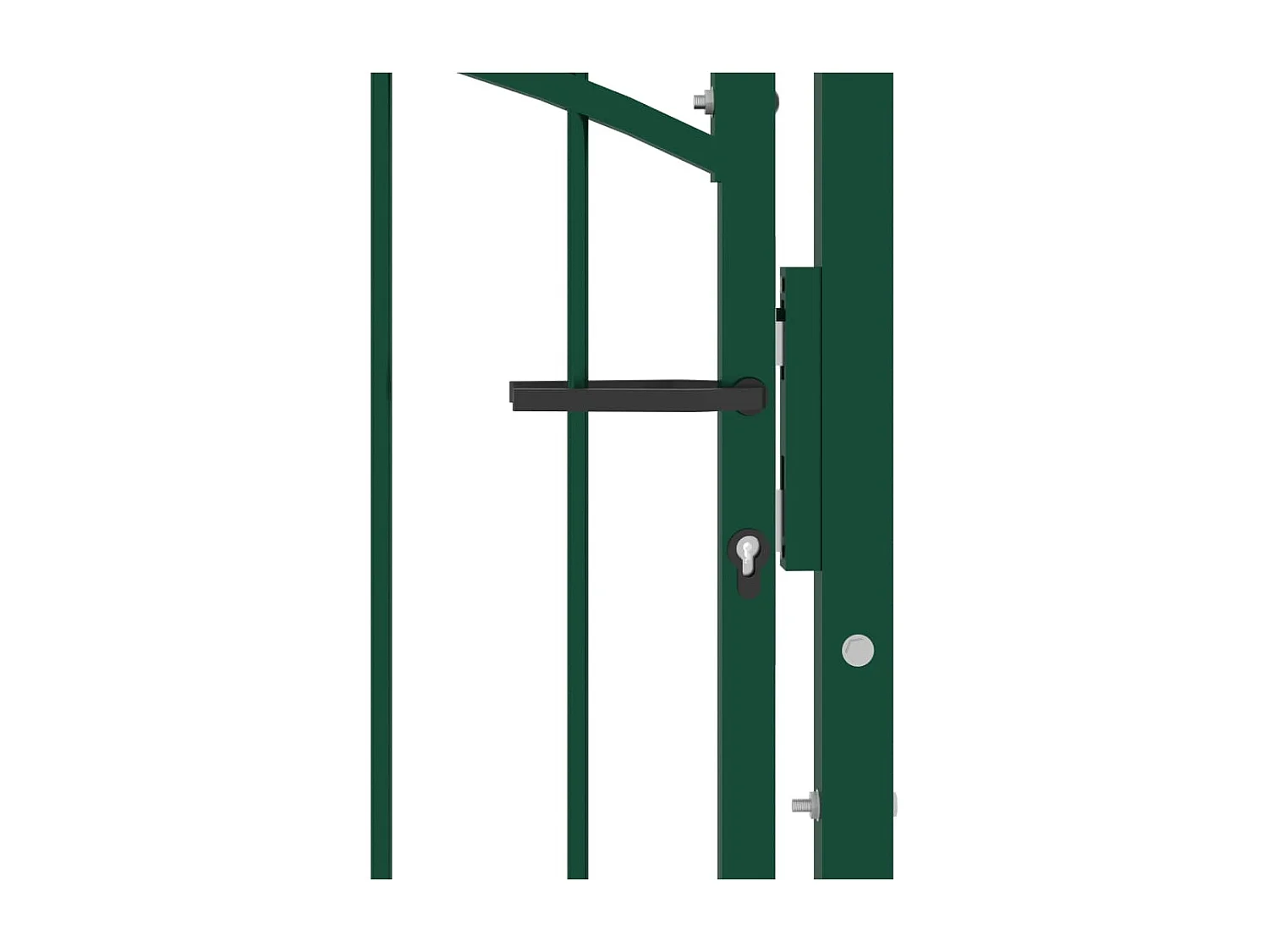 Portão de vedação com topo arqueado Aço 100x150 cm Verde