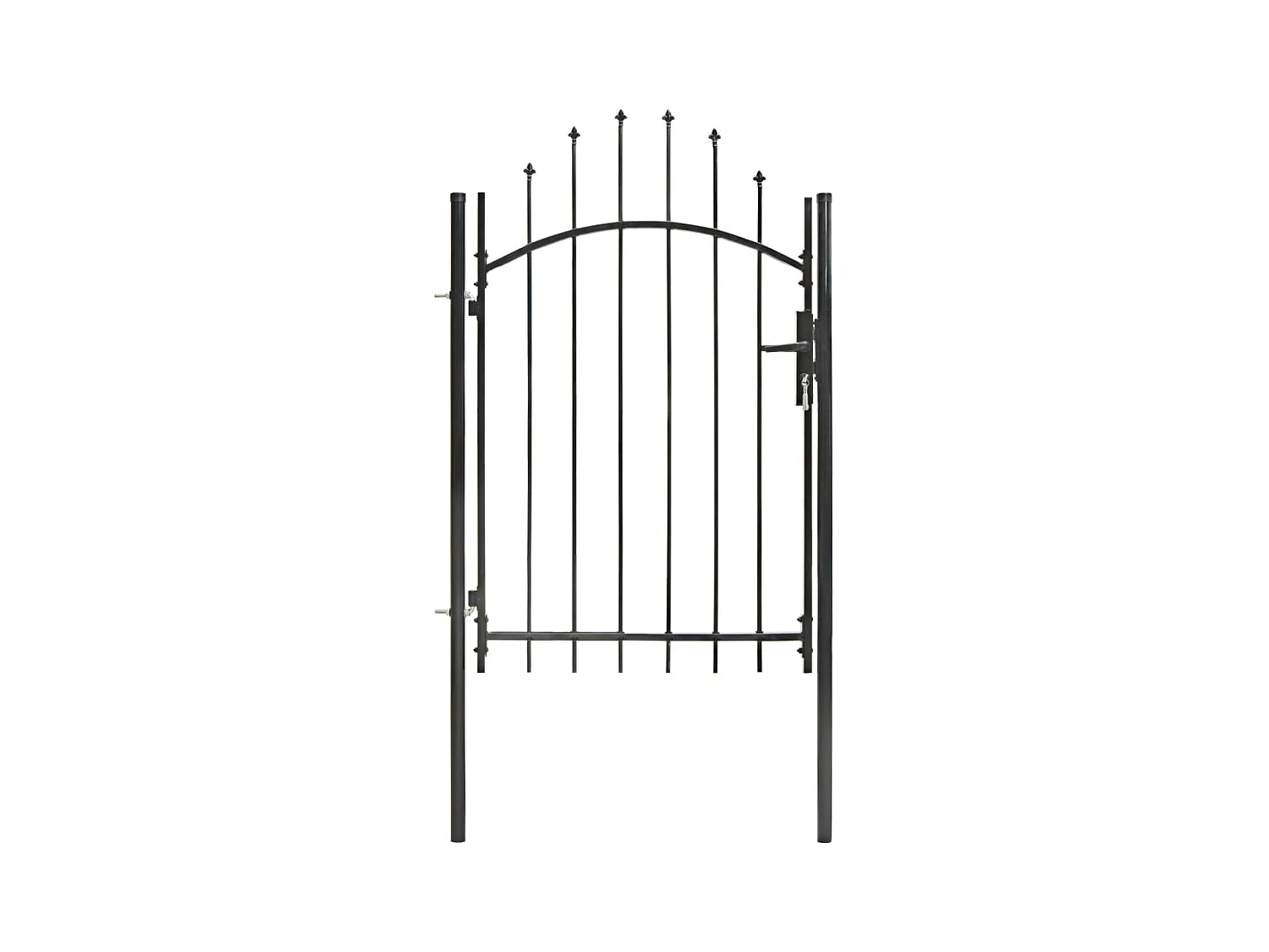Puerta de jardín de acero 1 x 2 m color negro