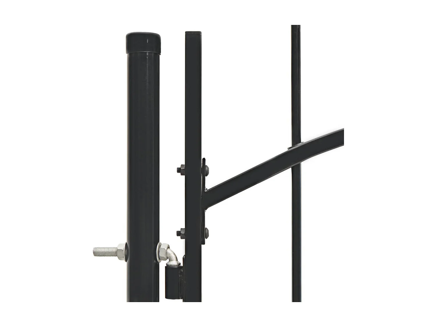 Portail de jardin Acier 1 x 2 m Noir