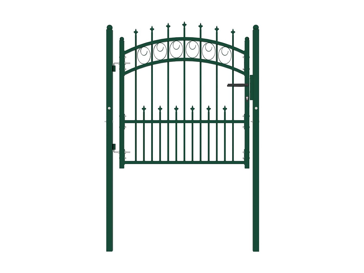 Cancello Di Recinzione Con Paletti 350x100 Cm In Acciaio Verde - Foto 3