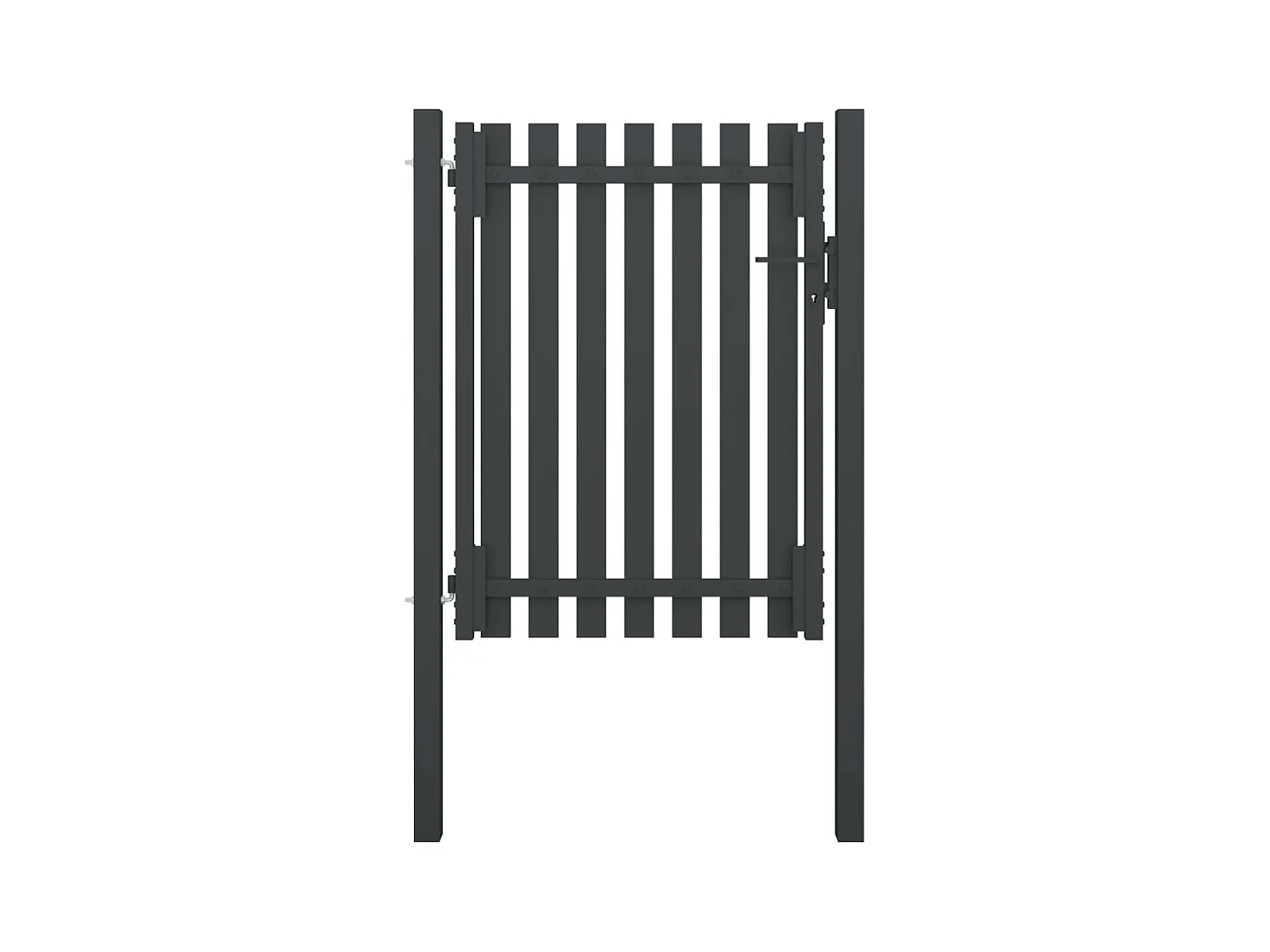 Portail de cl?ture de jardin Acier 1x1,7 m Anthracite