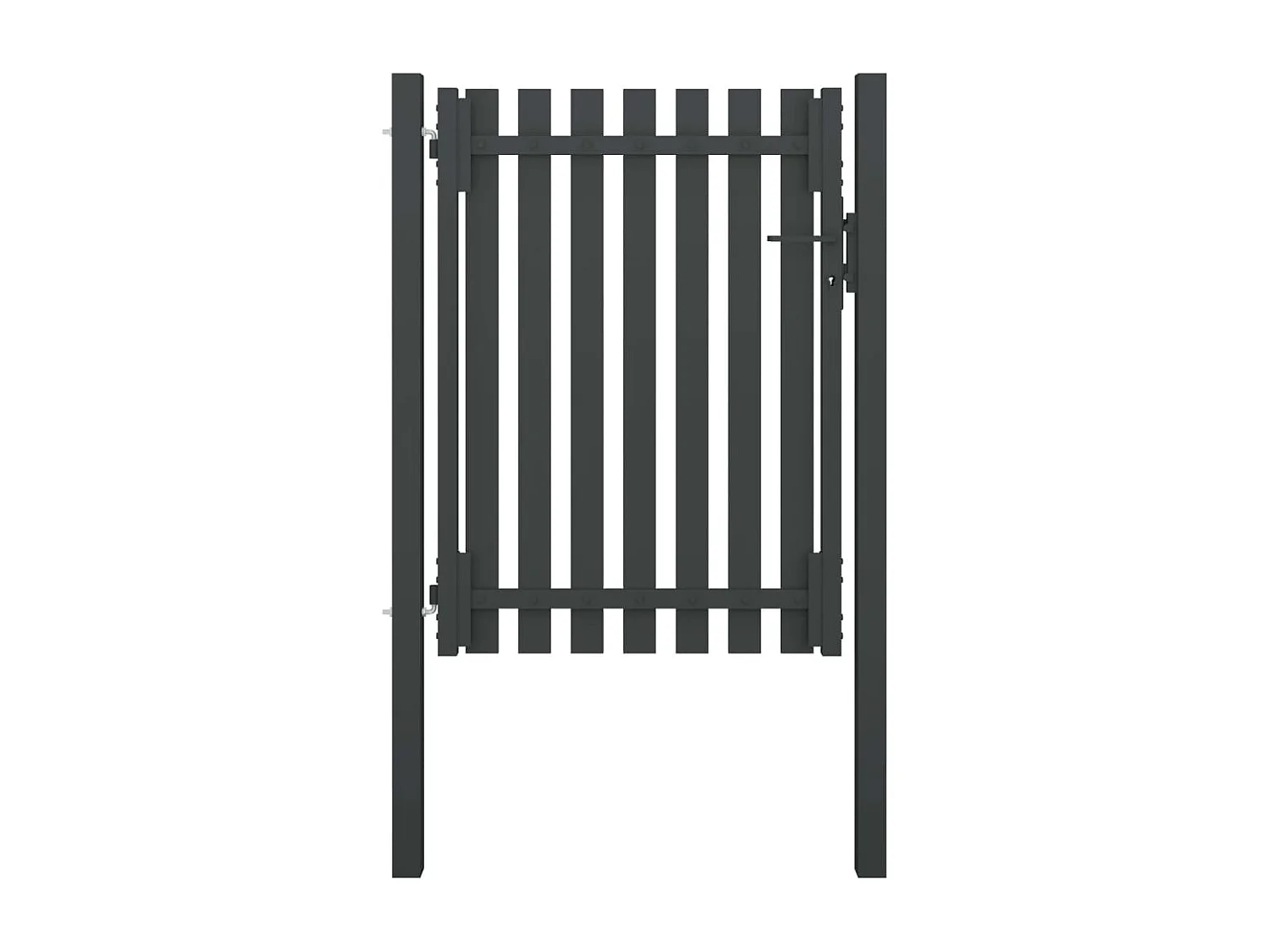 Portail de cl?ture de jardin Acier 1x1,7 m Anthracite