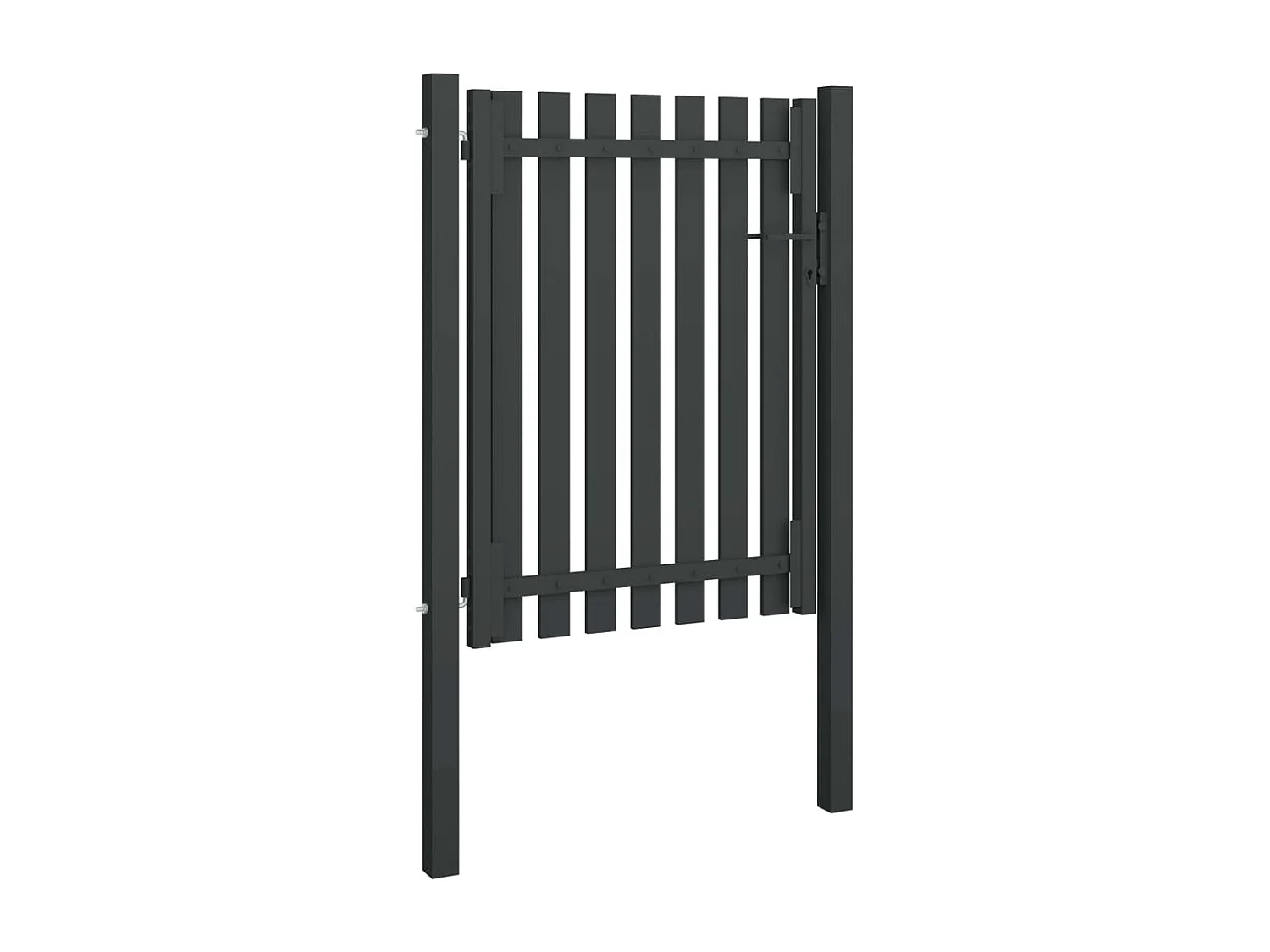 Portail de cl?ture de jardin Acier 1x1,7 m Anthracite
