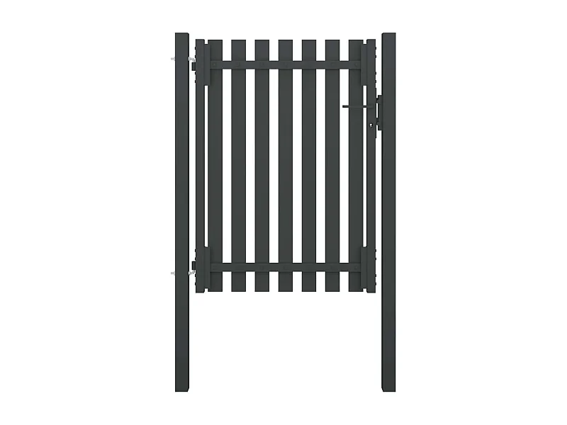 Portail de cl?ture de jardin Acier 1x1,7 m Anthracite
