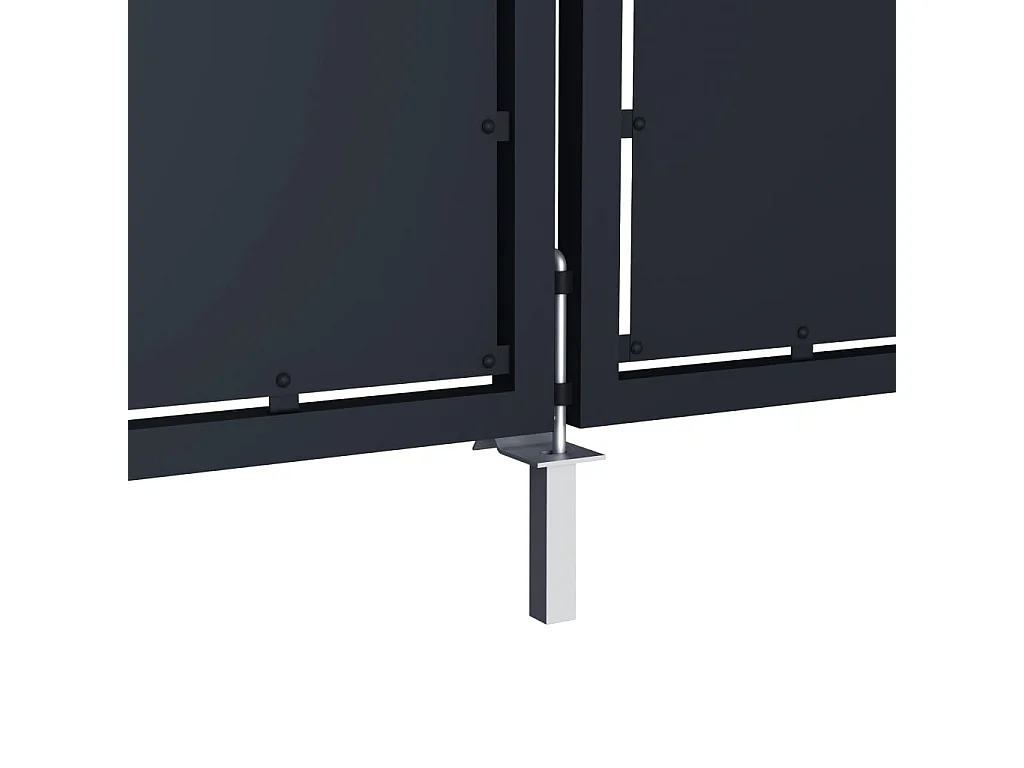 Portail de jardin Acier 350 x 175 cm Anthracite