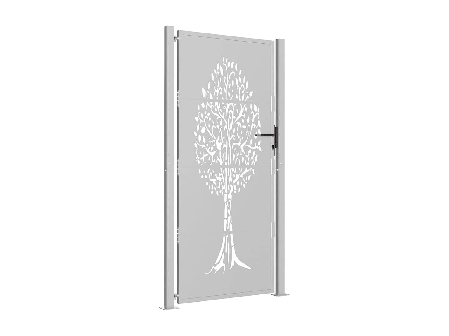 Puerta de jardín 105x205 cm acero corten diseño arbol