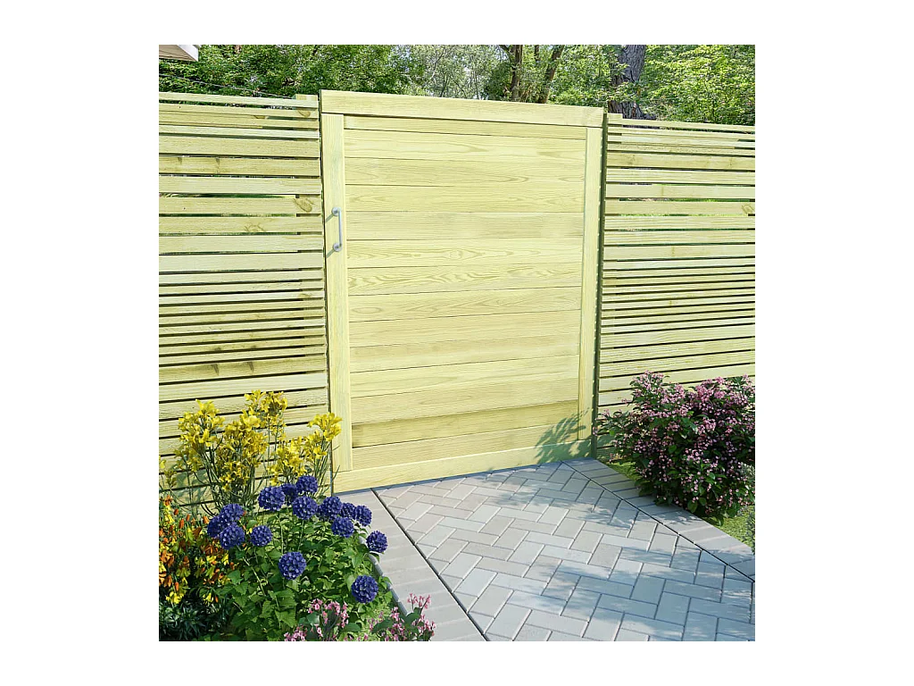 Portail de jardin Bois de pin imprégné 125x100 cm