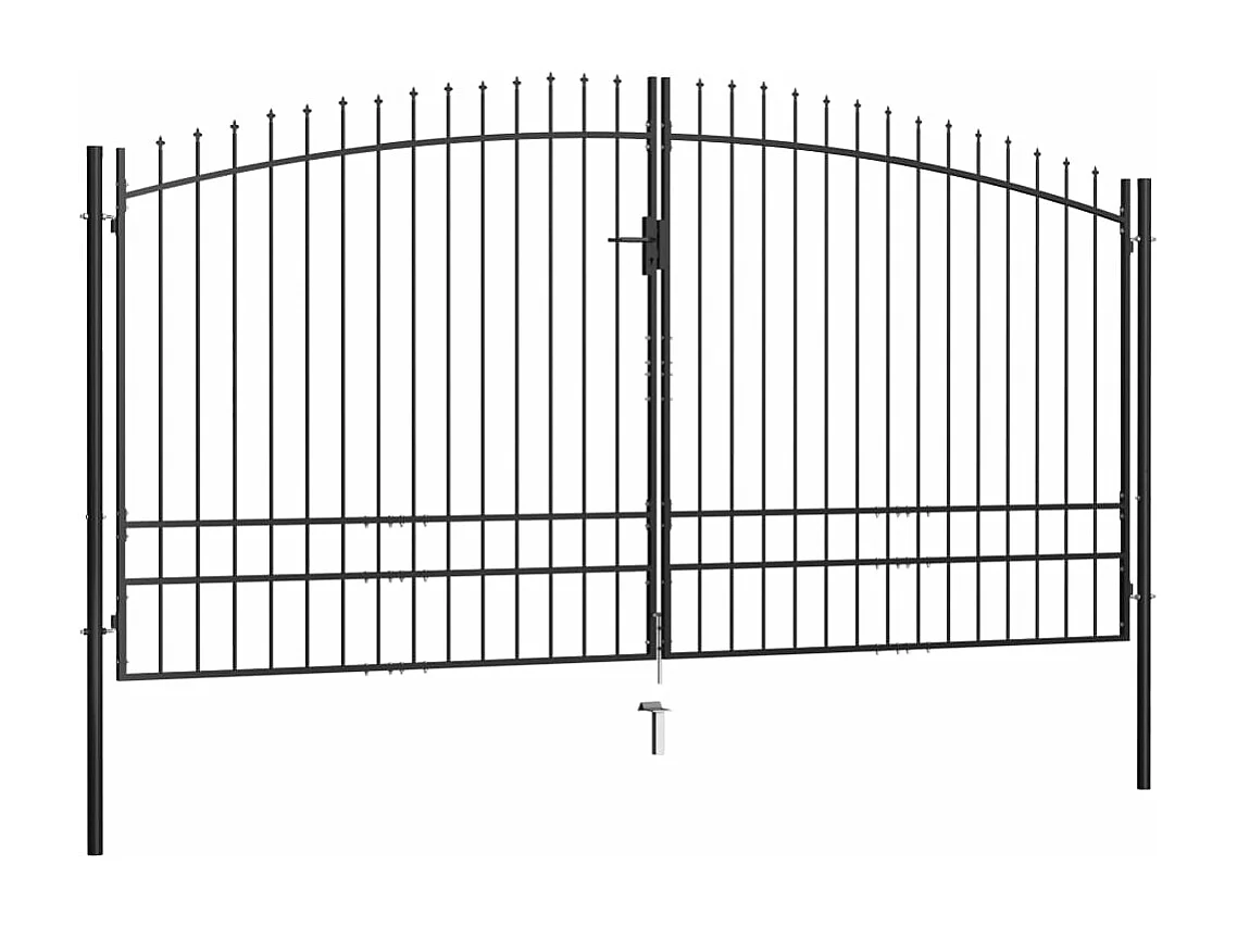 Cancello doppio con sommità a lancia 400 x 248 cm
