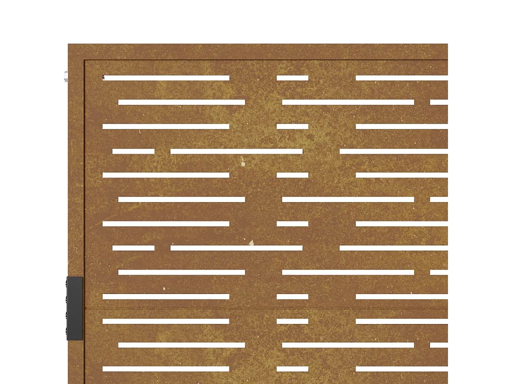 Puerta de jardín 105x180 cm acero corten diseño cuadrado