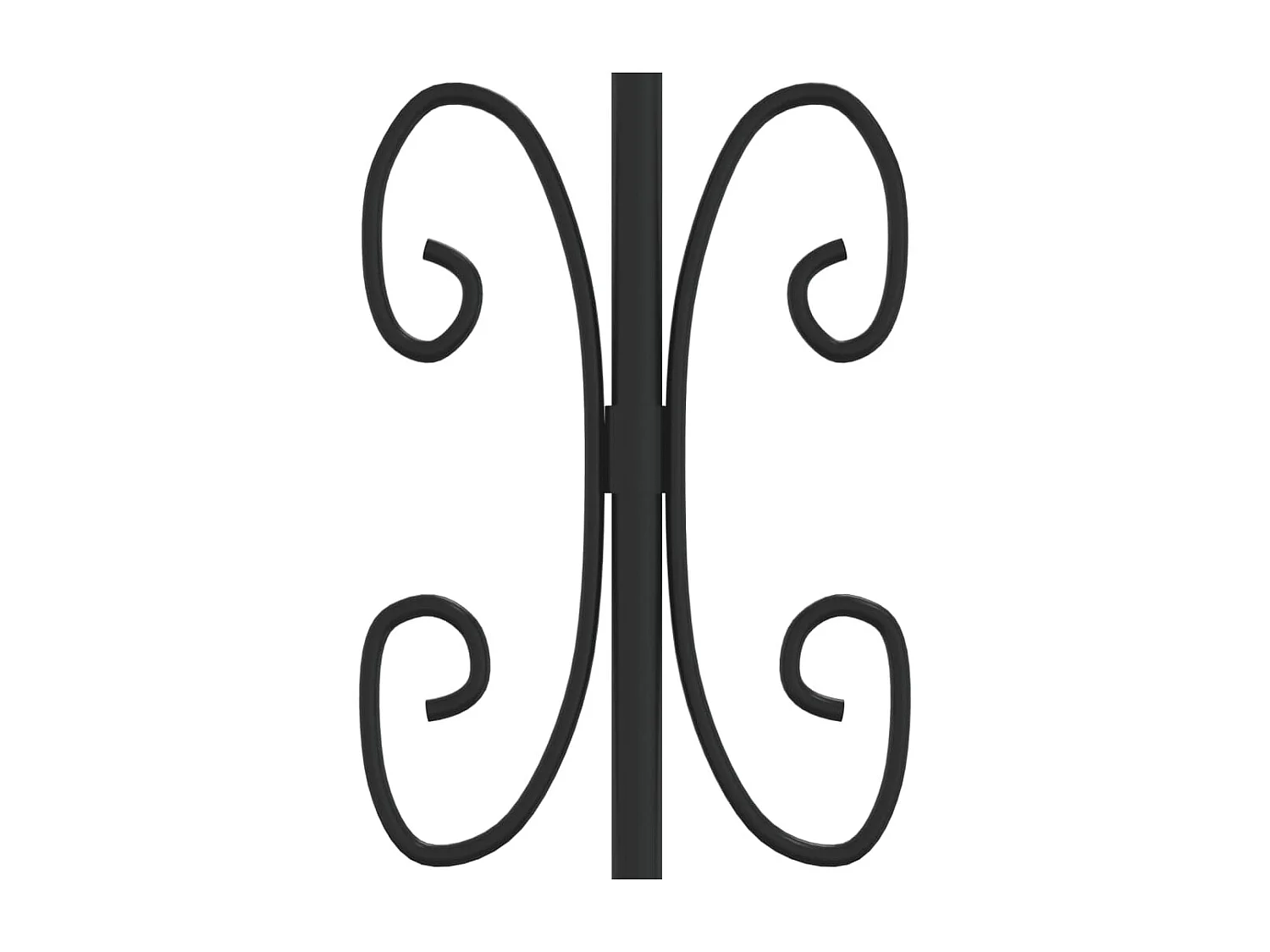 Portal e ponta de lança Preto 305x198 cm Aço com pintura eletrostática