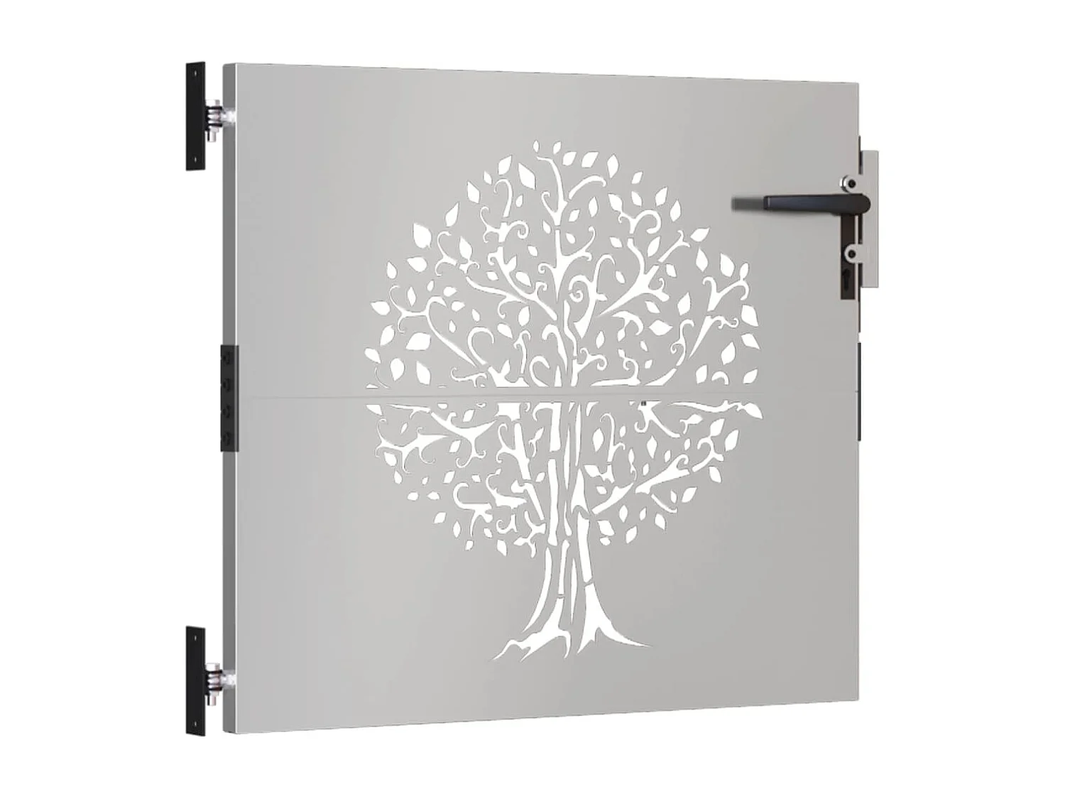 Puerta de jardín 85x100 cm acero corten diseño arbol