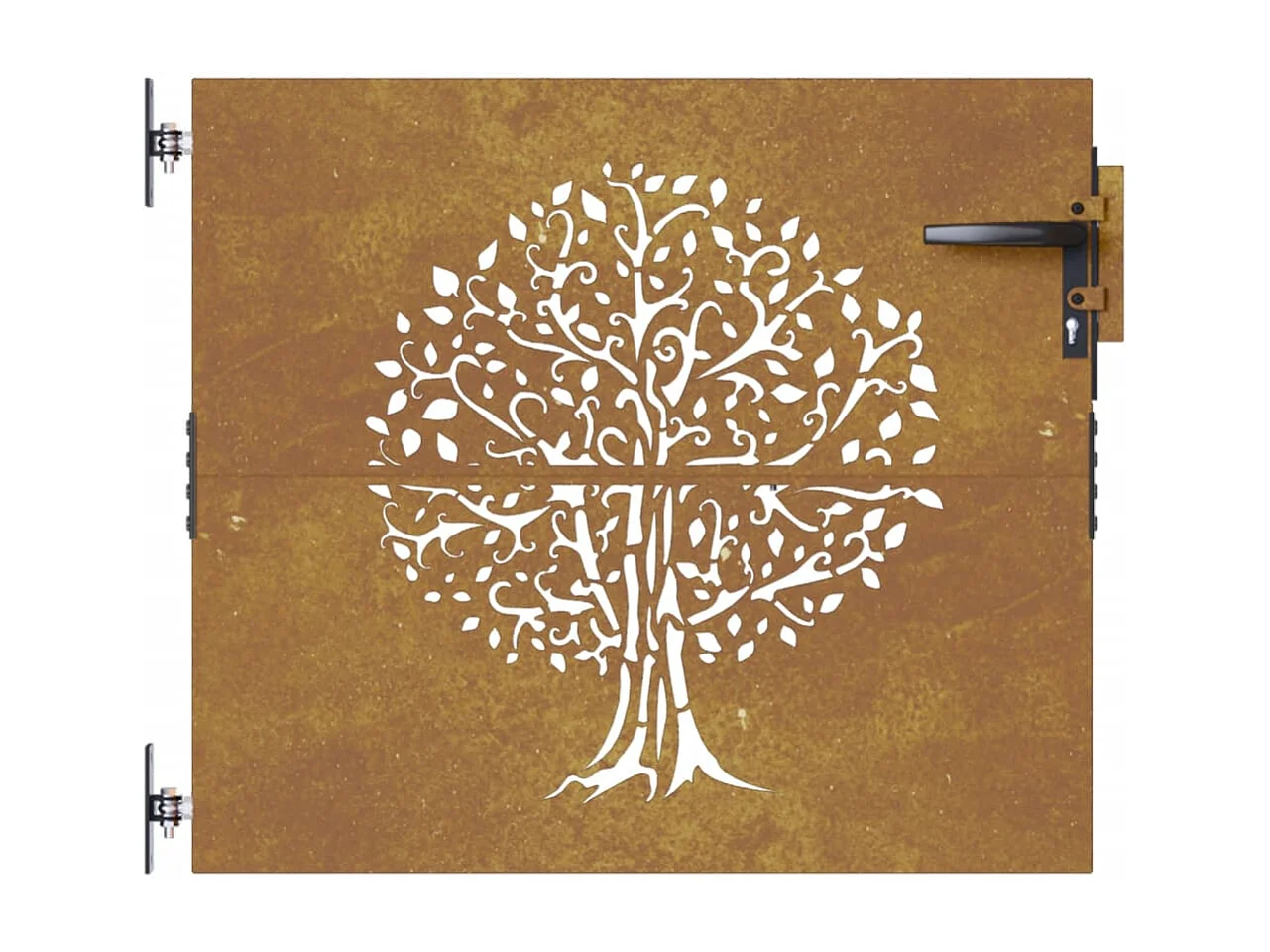 Portail de jardin 85x100 cm acier corten conception de l'arbre