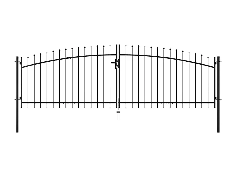 Cancello doppio con sommità a lancia 400 x 175 cm