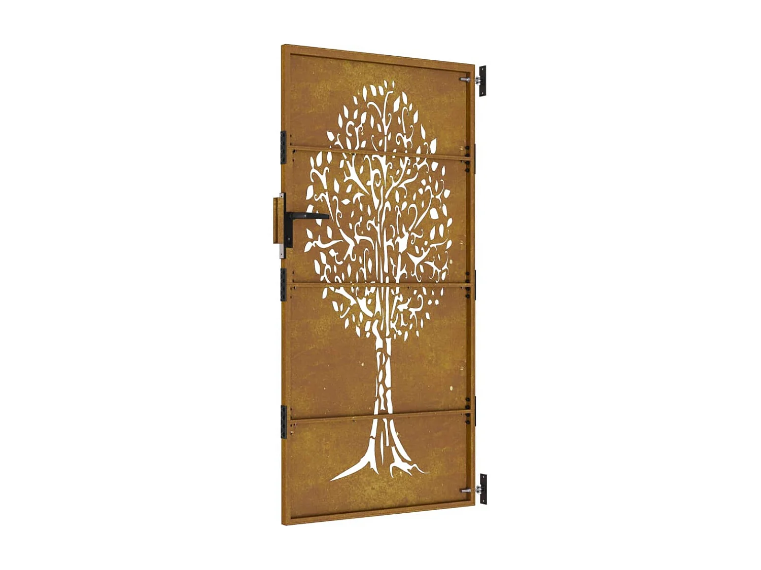 Tuinpoort 85x200 cm cortenstaal boomdesign