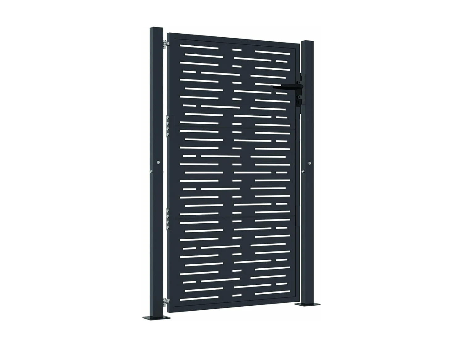 Cancello da giardino antracite 105x130 cm design quadrato
