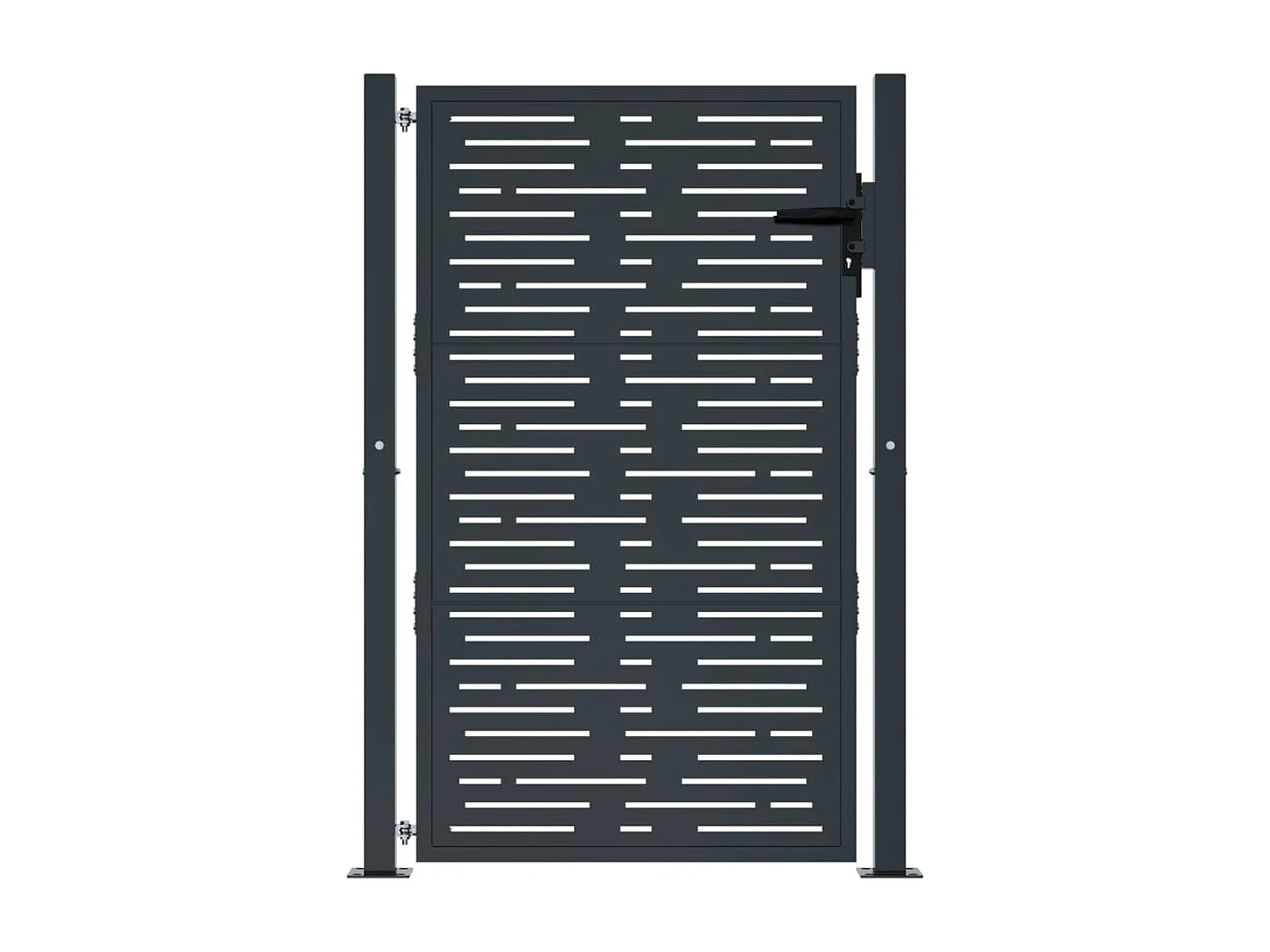 Portail de jardin anthracite 105x130 cm conception de carré