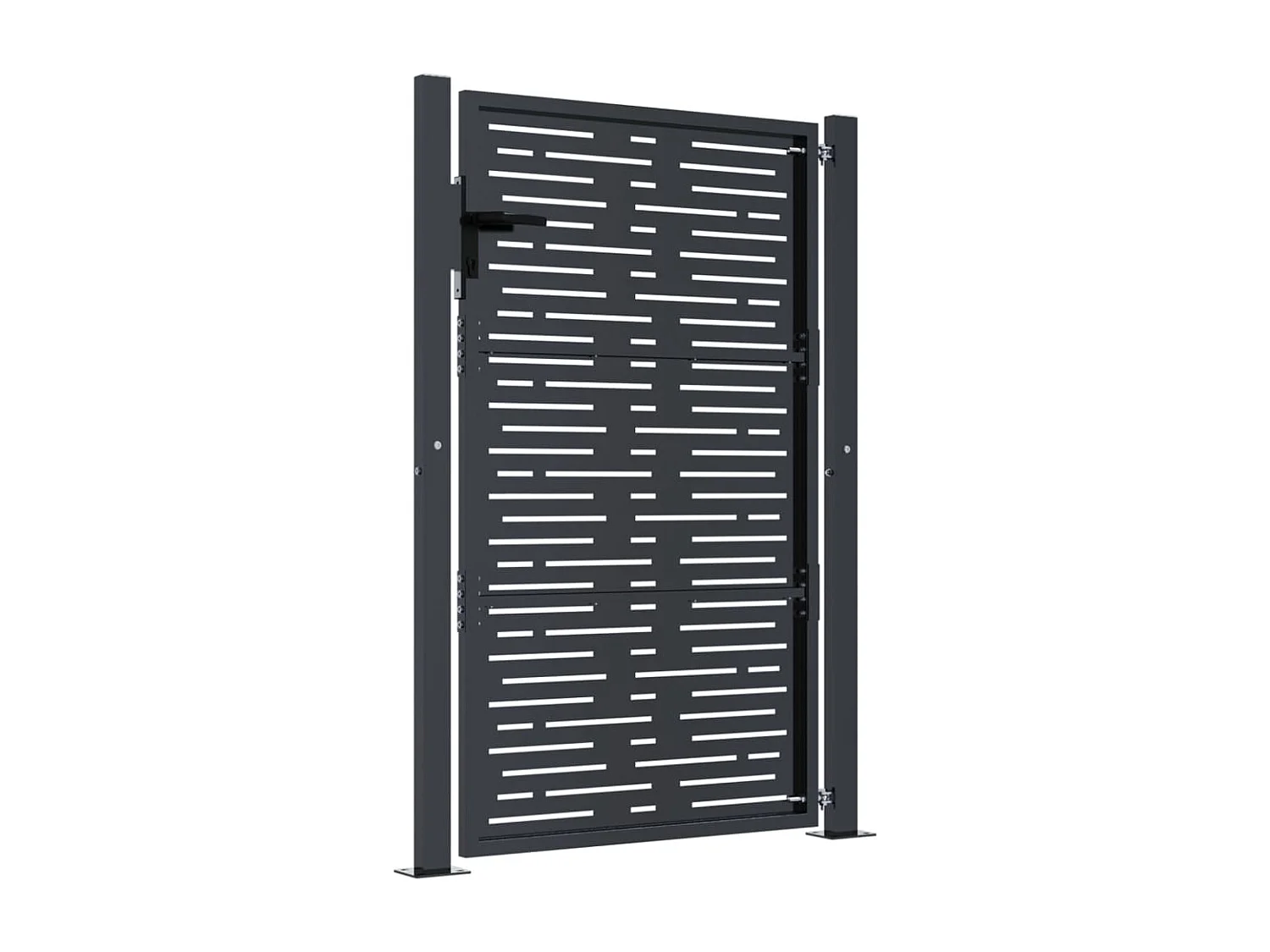 Portail de jardin anthracite 105x130 cm conception de carré