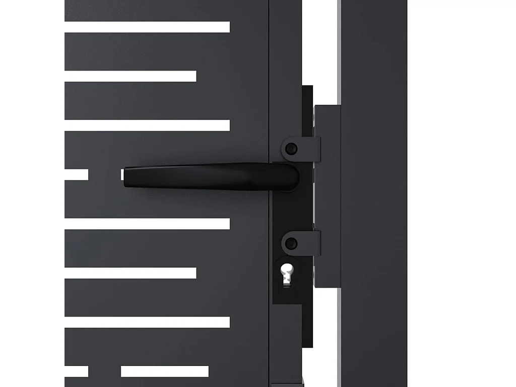 Portail de jardin anthracite 105x130 cm conception de carré