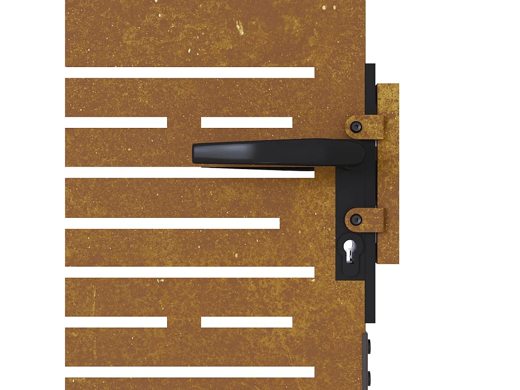 Portail de jardin 85x150 cm acier corten conception de carré