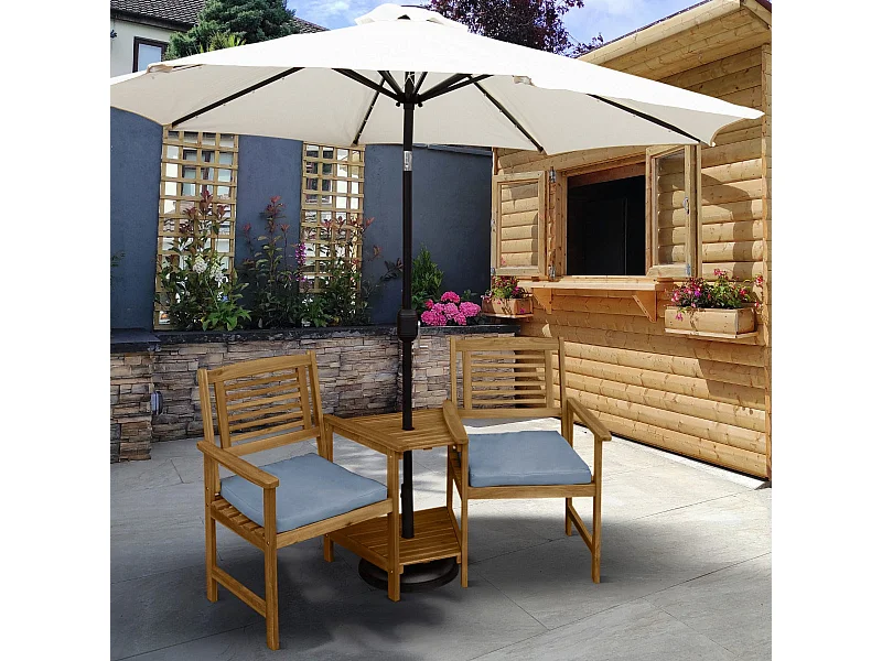 Panca in Legno da giardino con Cuscini