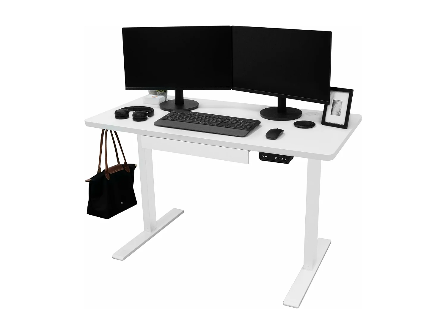 Escritorio Elevable Eléctrico con Cajón - 120cm x 60cm